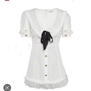 For Love And Lemons Royale White Lace Dress Size S